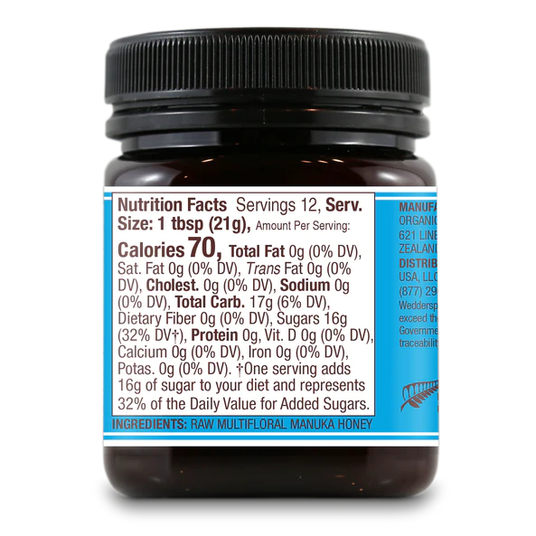 Raw Multifloral Manuka Honey : K Factor 12 (250g)